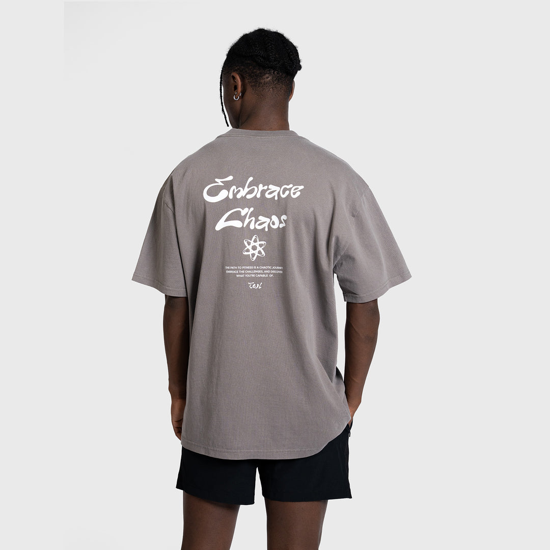 TWL - LIFESTYLE OVERSIZED T-SHIRT - EMBRACE CHAOS - FADED GREY