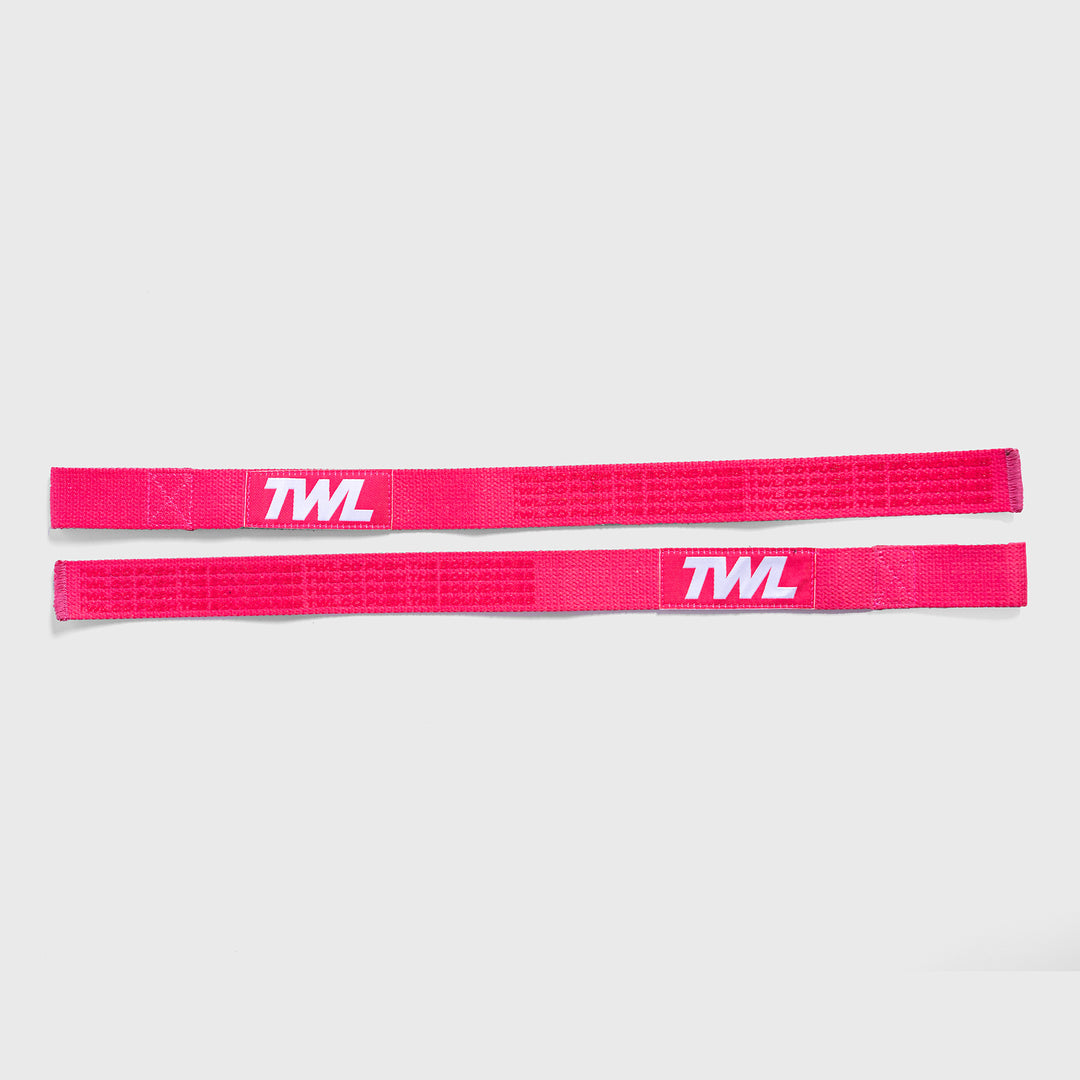 TWL - EVERYDAY COTTON LIFTING STRAPS - PAIR - FLAMINGO