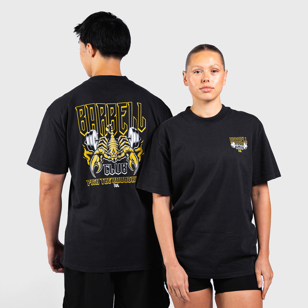 TWL - LIFESTYLE OVERSIZED T-SHIRT - BARBELL CLUB - SCORPION/FADED BLACK