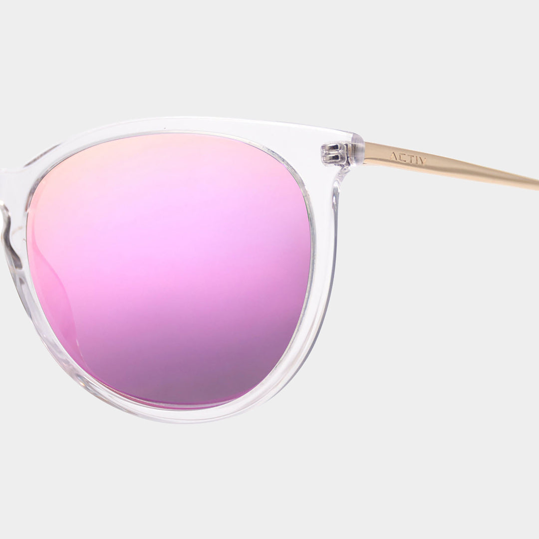 ACTIV - T2B Gloss Clear & Gold with Pink Mirror Lens