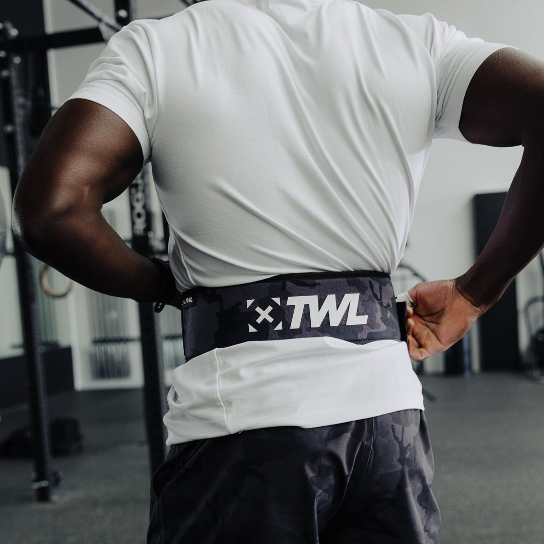 TWL - HYBRID VELCRO LIFTING BELT - BLACK CAMO