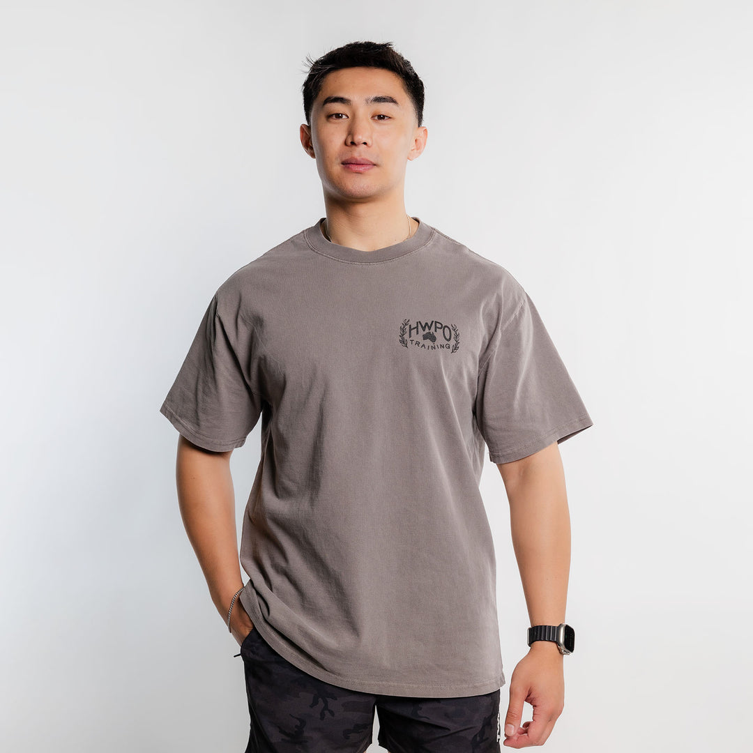 HWPO - OVERSIZED T-SHIRT - FADED GRAY