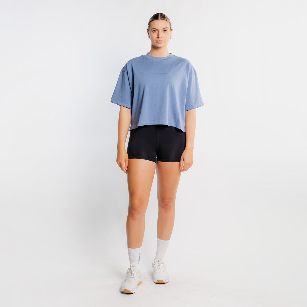 THE BRAVE - WOMEN'S LIFESTYLE OVERSIZED CROPPED T-SHIRT - GLACIER