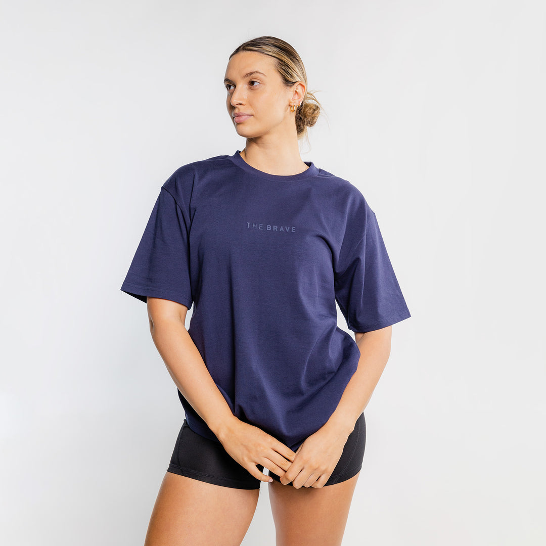 THE BRAVE - LIFESTYLE OVERSIZED T-SHIRT - DARK NAVY