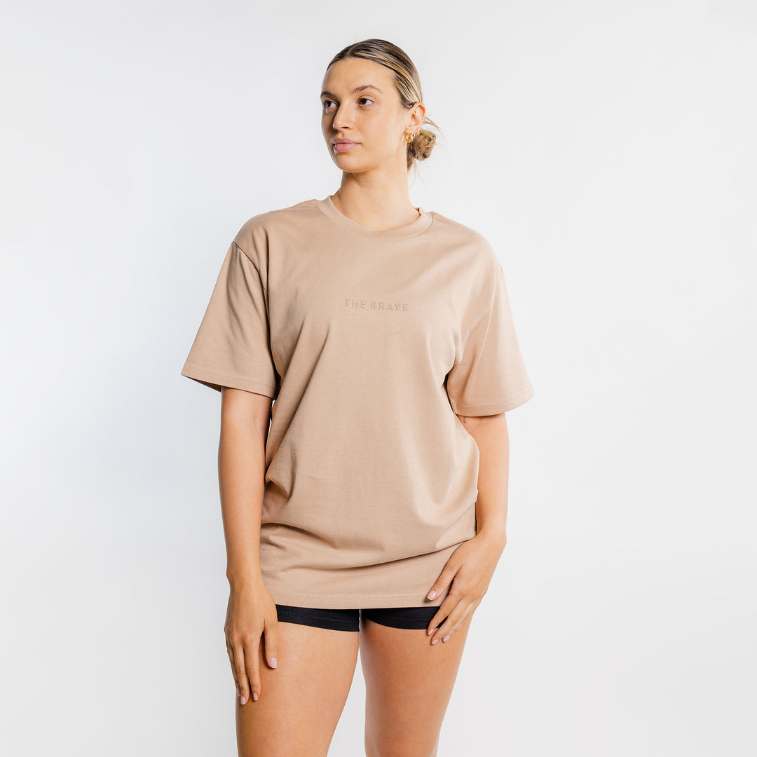 THE BRAVE - LIFESTYLE OVERSIZED T-SHIRT - FAWN