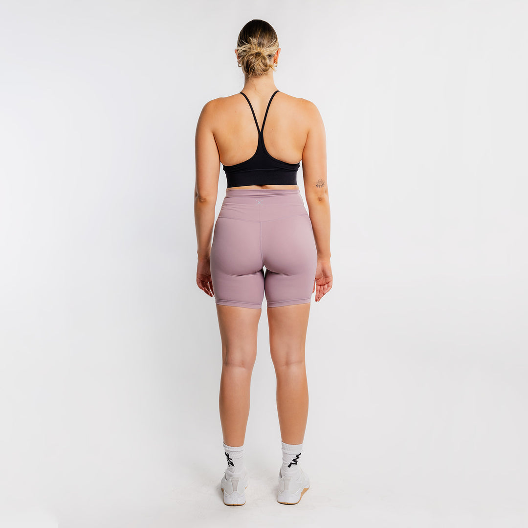 TWL - WOMEN'S HIGH WAISTED EXTRA LONG BALANCE SHORTS - LILAC CHALK