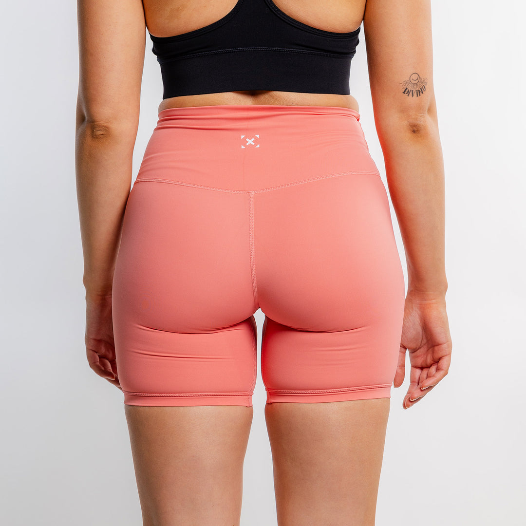 TWL - WOMEN'S HIGH WAISTED EXTRA LONG BALANCE SHORTS - SWEET CORAL