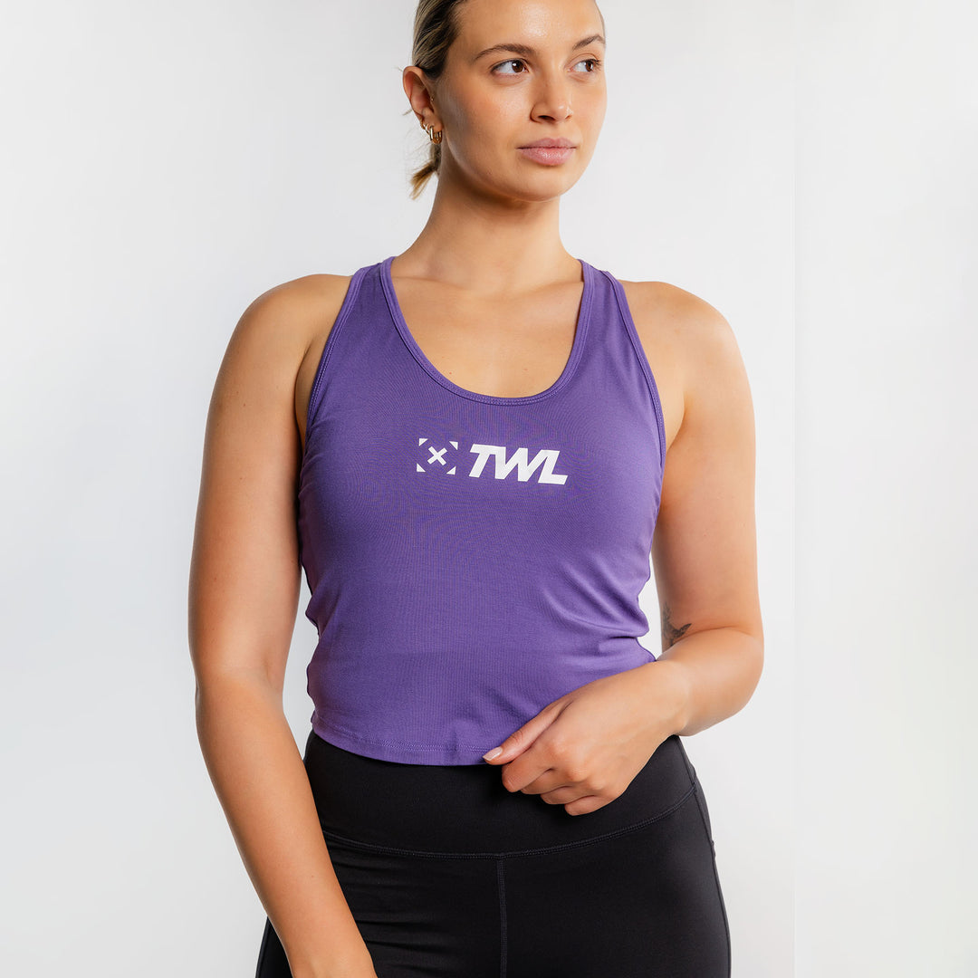 TWL - WOMEN'S EVERYDAY RACERBACK CROP - DAHLIA