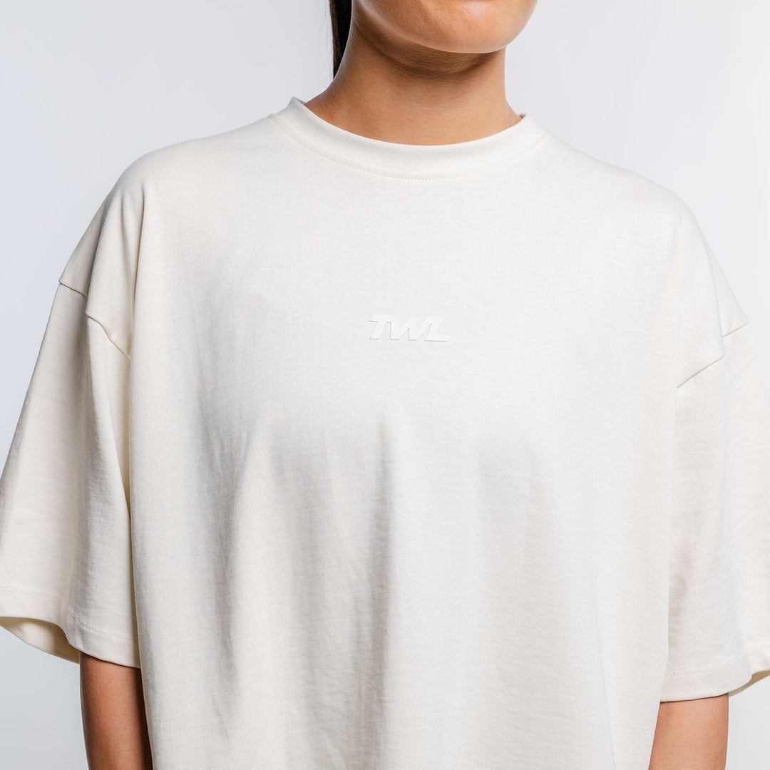 TWL - WOMEN'S LIFESTYLE OVERSIZED CROPPED T-SHIRT - BONE