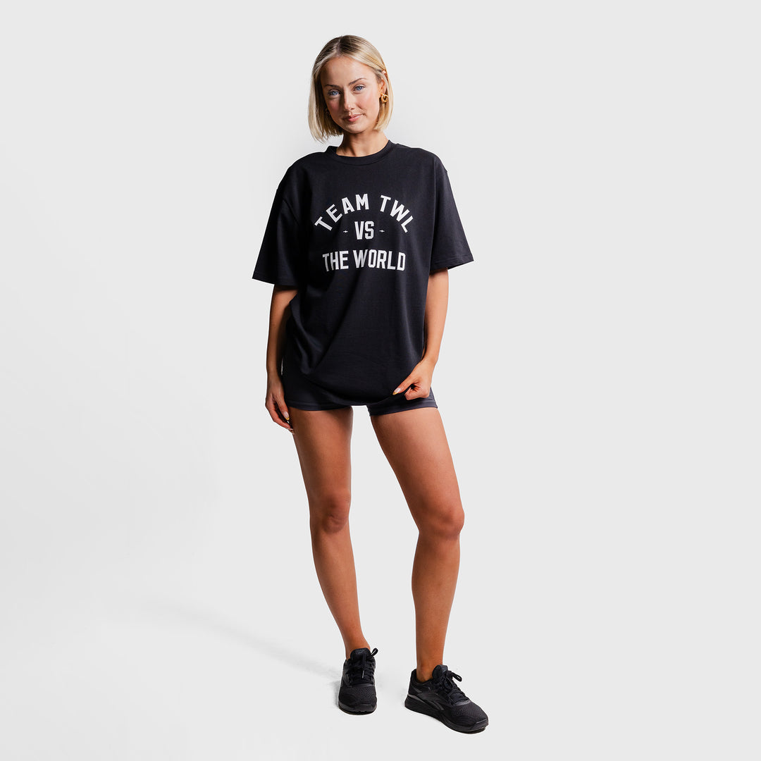 TWL - LIFESTYLE OVERSIZED T-SHIRT - TEAM TWL VS THE WORLD - BLACK