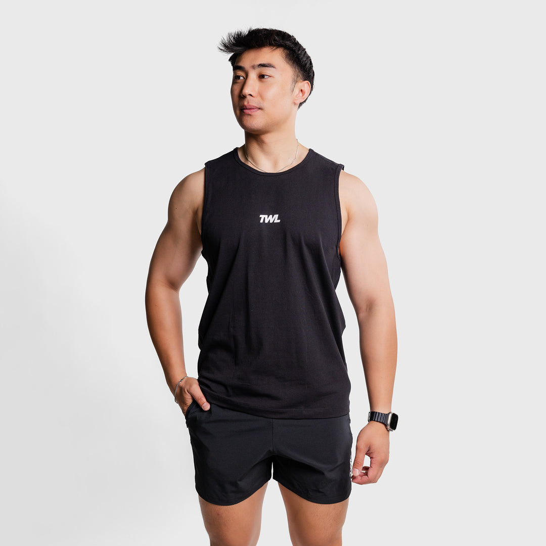 TWL - MEN'S EVERYDAY TANK - BLACK/WHITE