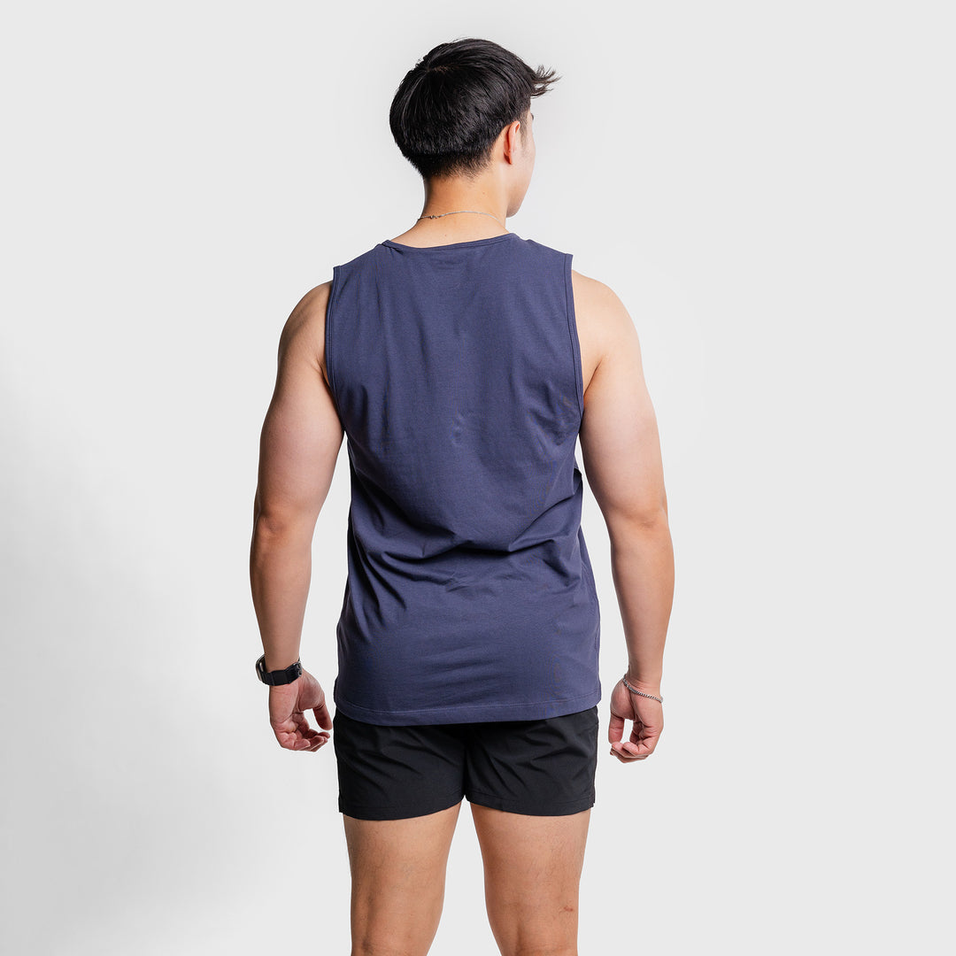 TWL - MEN'S EVERYDAY TANK - MIDNIGHT NAVY/WHITE