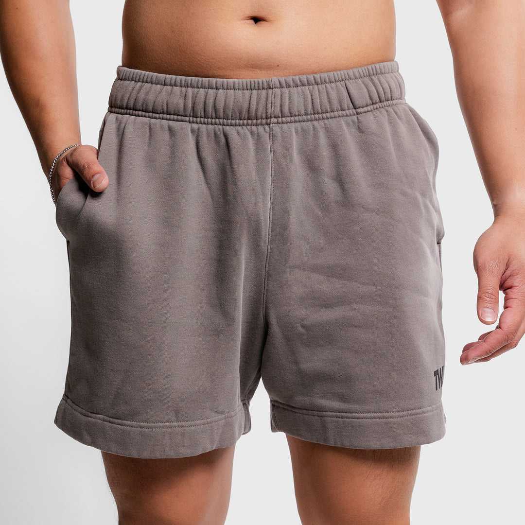 TWL - RELAXED TRACK SHORTS  - FADED GREY