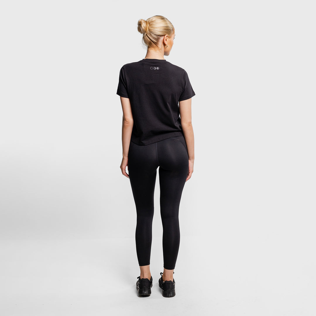 THE BRAVE - SIGNATURE CROPPED T-SHIRT - BLACK