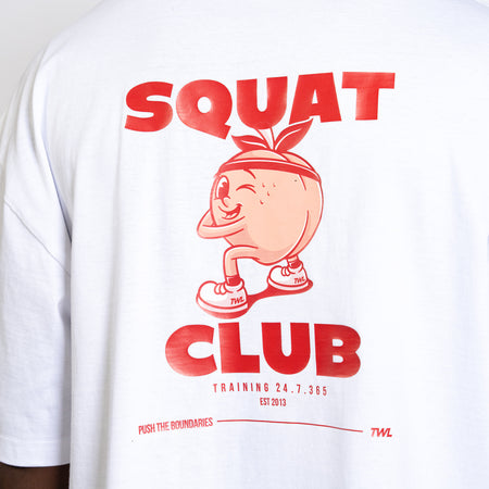 TWL - LIFESTYLE OVERSIZED T-SHIRT - SQUAT CLUB - WHITE