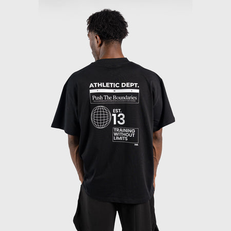 TWL - LIFESTYLE OVERSIZED T-SHIRT - FITNESS COLLECTION - ATHLETIC DEPT/BLACK