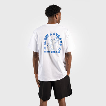 TWL -  LIFESTYLE OVERSIZED T-SHIRT - SLOW & STEADY - WHITE