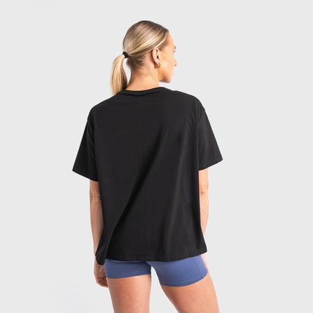 TWL - WOMEN'S OVERSIZED BOYFRIEND T-SHIRT - BLACK