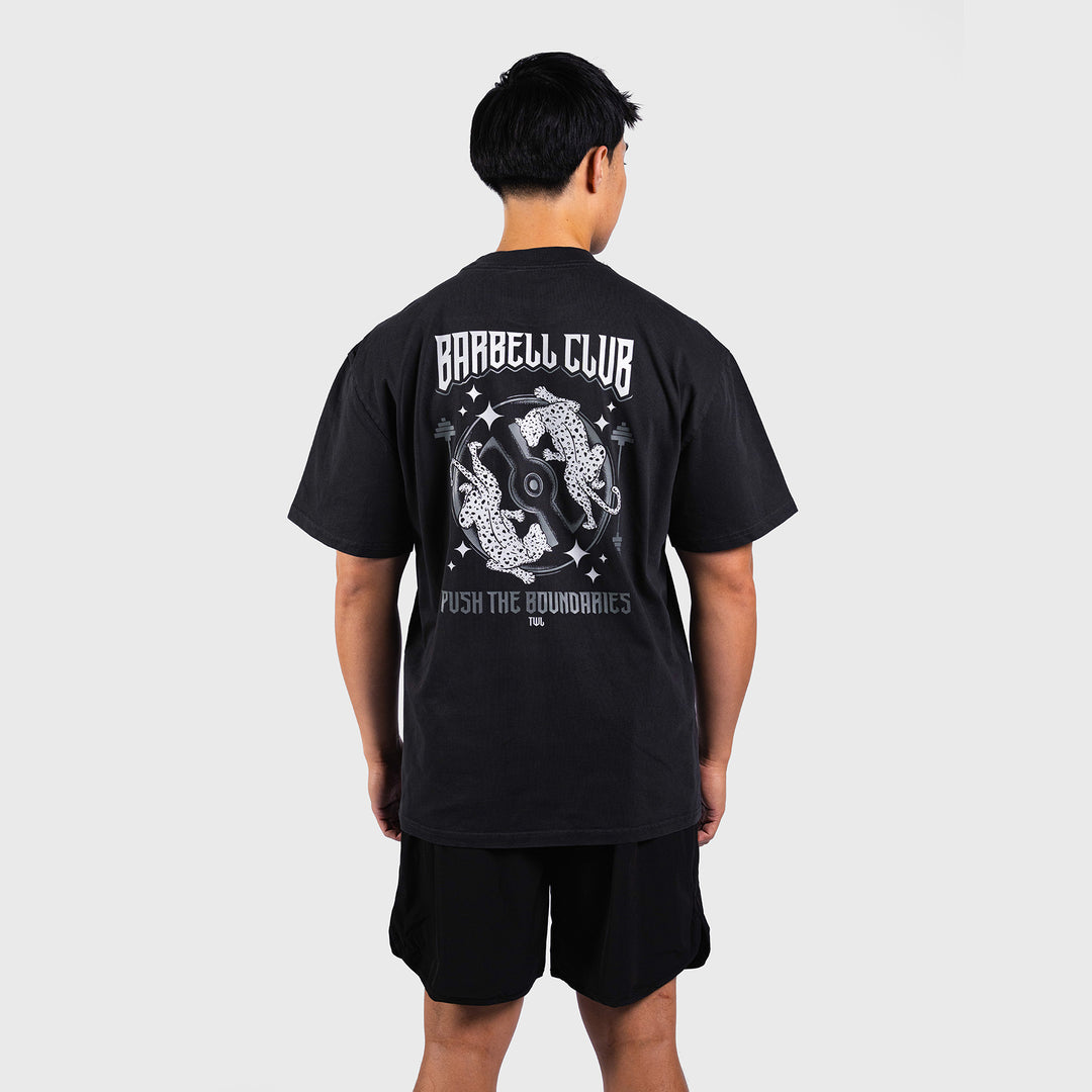 TWL - LIFESTYLE OVERSIZED T-SHIRT - BARBELL CLUB - CHEETAH/FADED BLACK