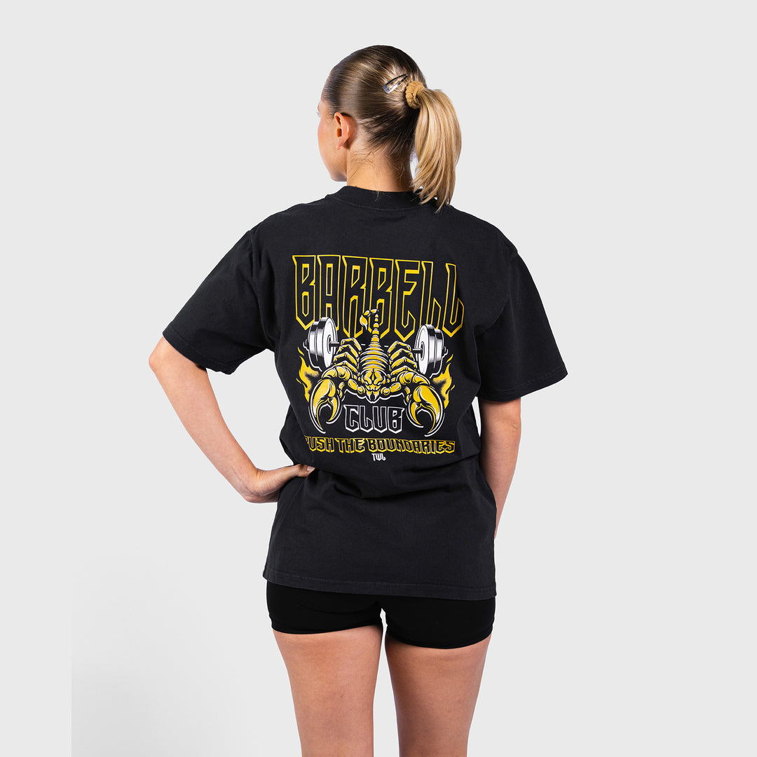 TWL - LIFESTYLE OVERSIZED T-SHIRT - BARBELL CLUB - SCORPION/FADED BLACK