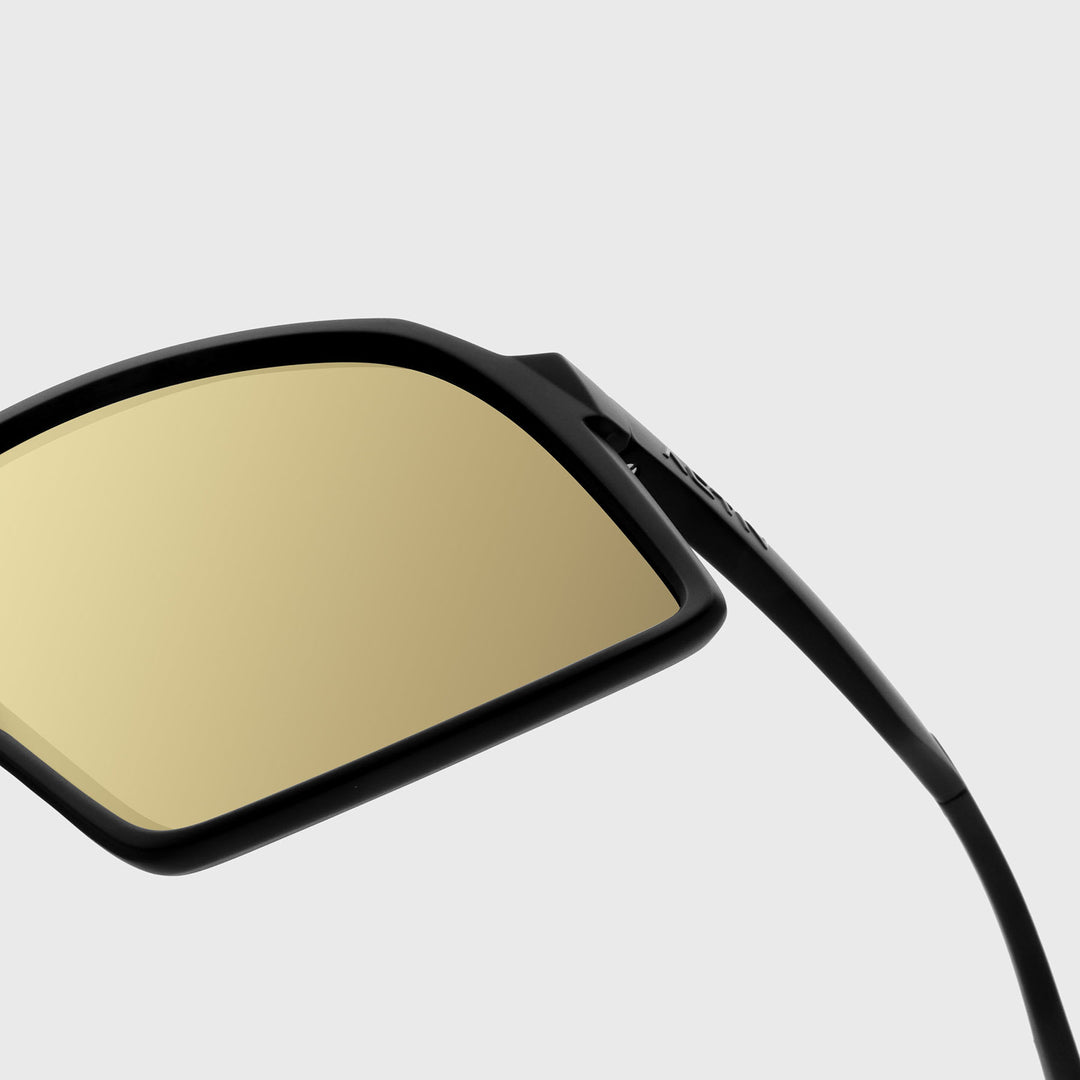 ACTIV - AERO  - Matte Black with Gold Mirror Lens