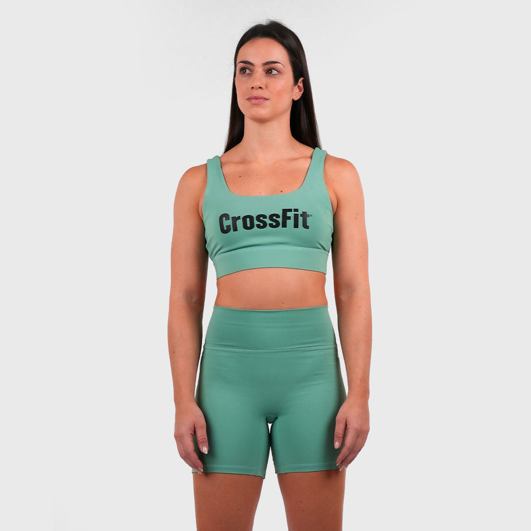 Northern Spirit - CROSSFIT® LAMBDI WOMEN CLASSIC SPORTS BRA MEDIUM SUPPORT - SHALE GREEN