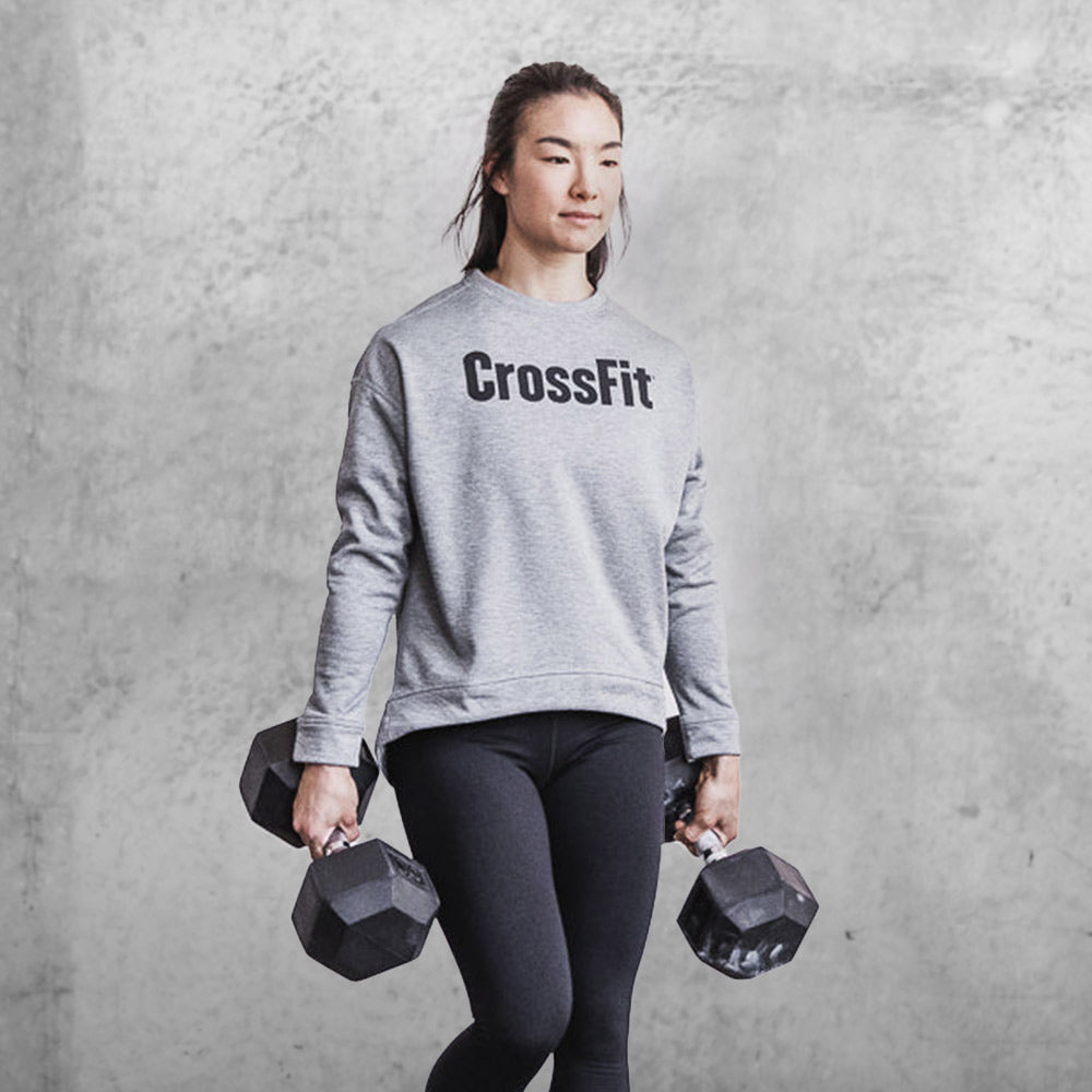 NOBULL - WOMEN'S CROSSFIT CREW SWEATSHIRT - HEATHER GREY