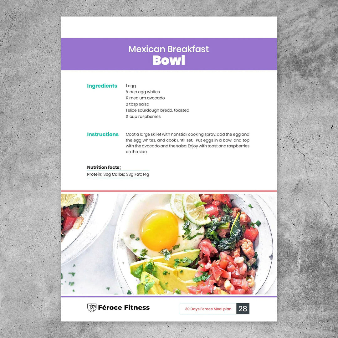 Féroce Fitness - 30-Day Meal Plan