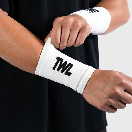 TWL - KNITTED WRISTBANDS - WHITE/BLACK
