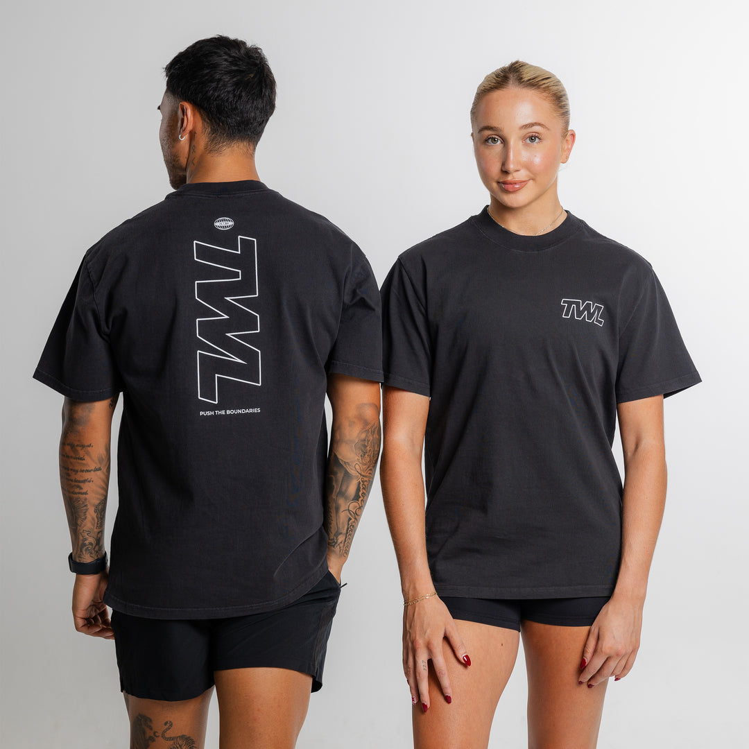 TWL - LIFESTYLE OVERSIZED T-SHIRT - FLEX - FADED BLACK