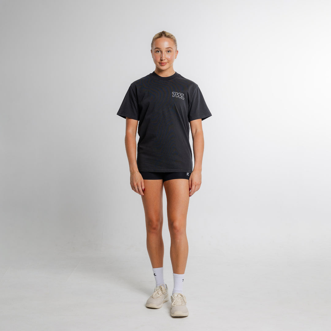 TWL - LIFESTYLE OVERSIZED T-SHIRT - FLEX - FADED BLACK