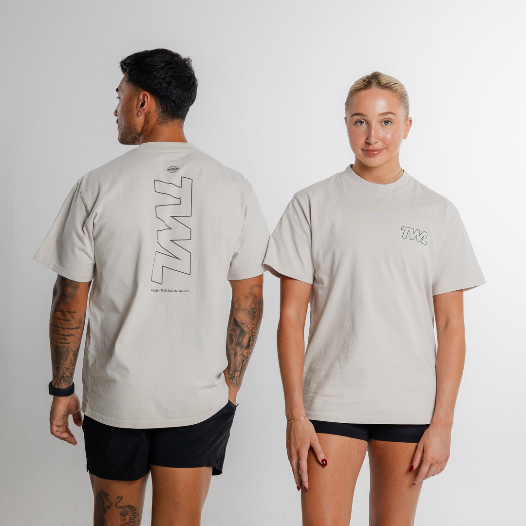 TWL - LIFESTYLE OVERSIZED T-SHIRT - FLEX - FADED WHITE