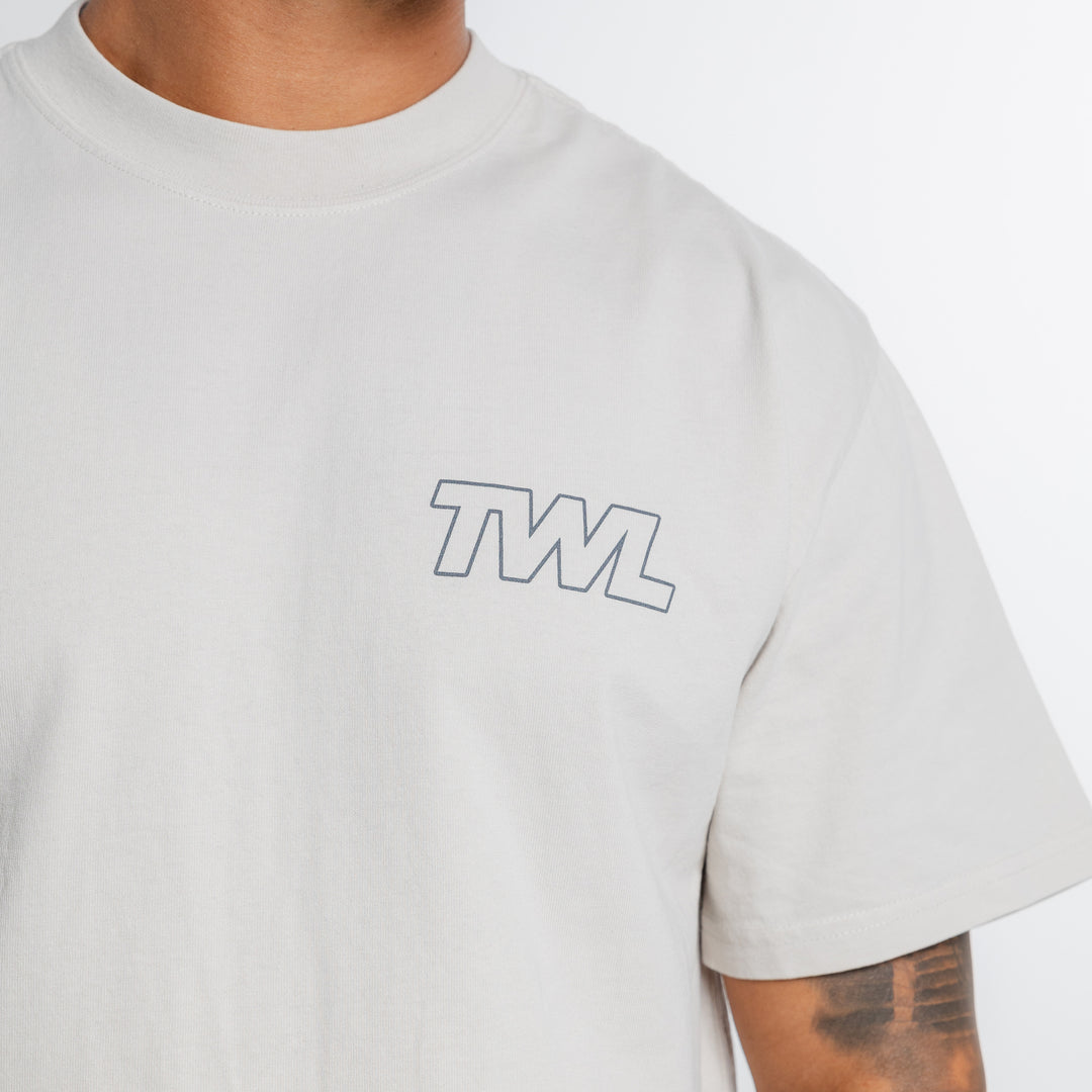 TWL - LIFESTYLE OVERSIZED T-SHIRT - FLEX - FADED WHITE