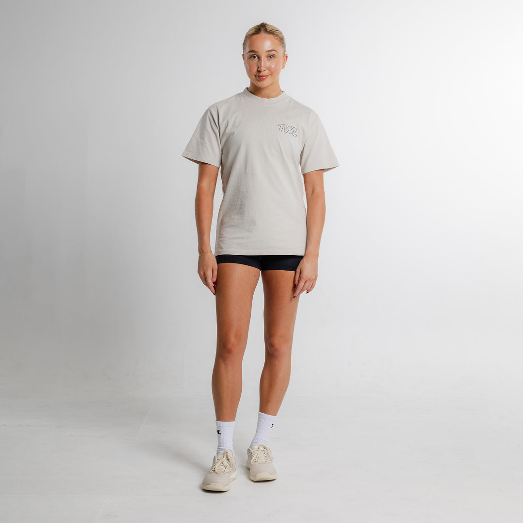 TWL - LIFESTYLE OVERSIZED T-SHIRT - FLEX - FADED WHITE