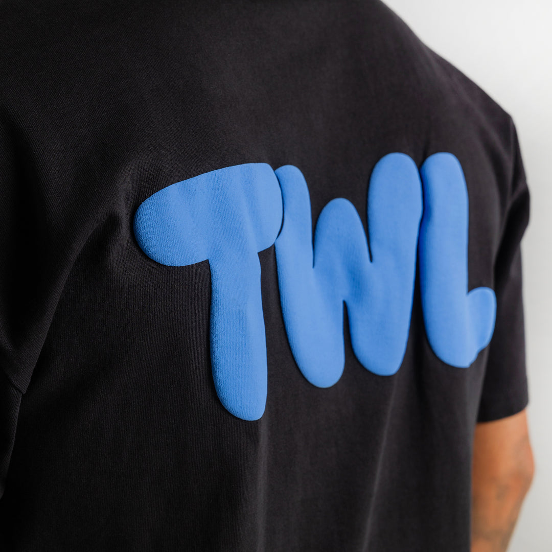 TWL - LIFESTYLE OVERSIZED T-SHIRT - PUFF - BLACK/COBALT