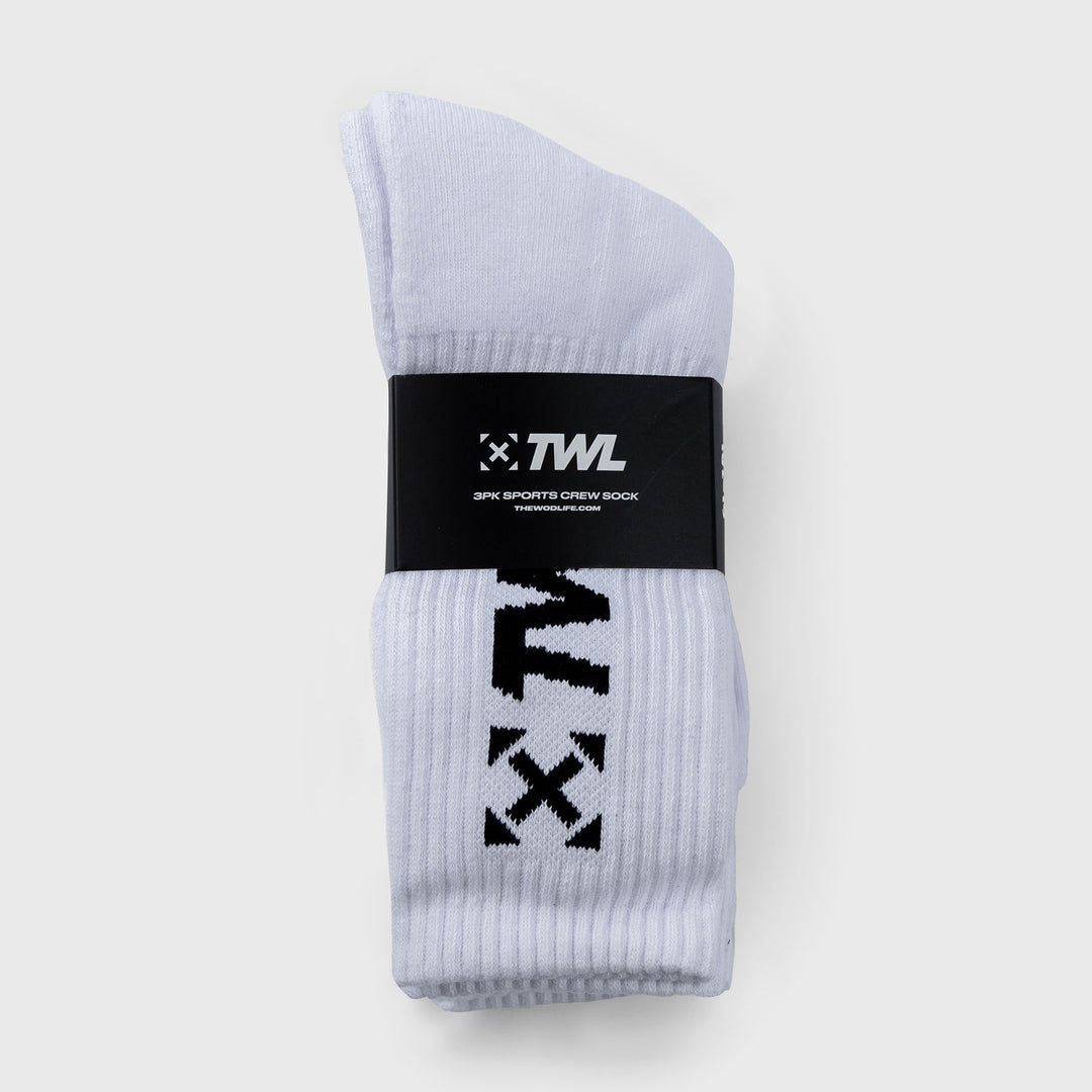 TWL - PACE SOCKS - 3-PACK/WHITE