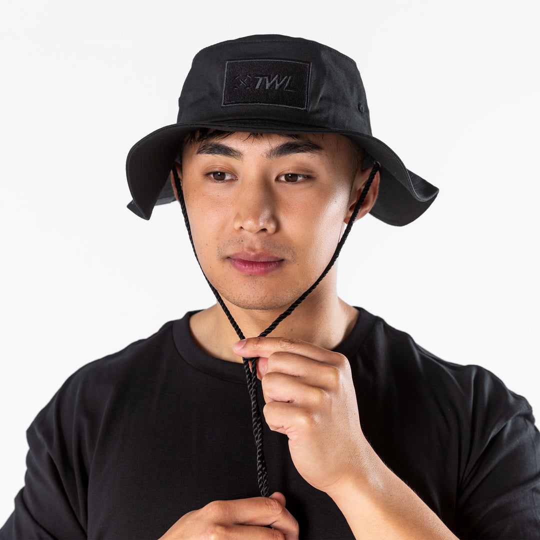 TWL - BOONIE HAT WITH VELCRO PATCH - BLACK/BLACK