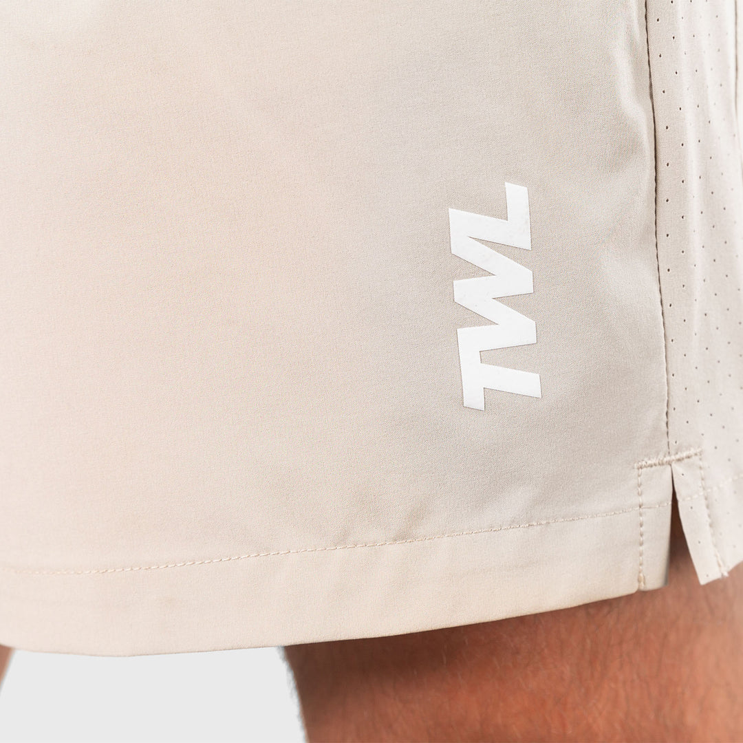 TWL - MEN'S REP SHORTS - LINEN/WHITE