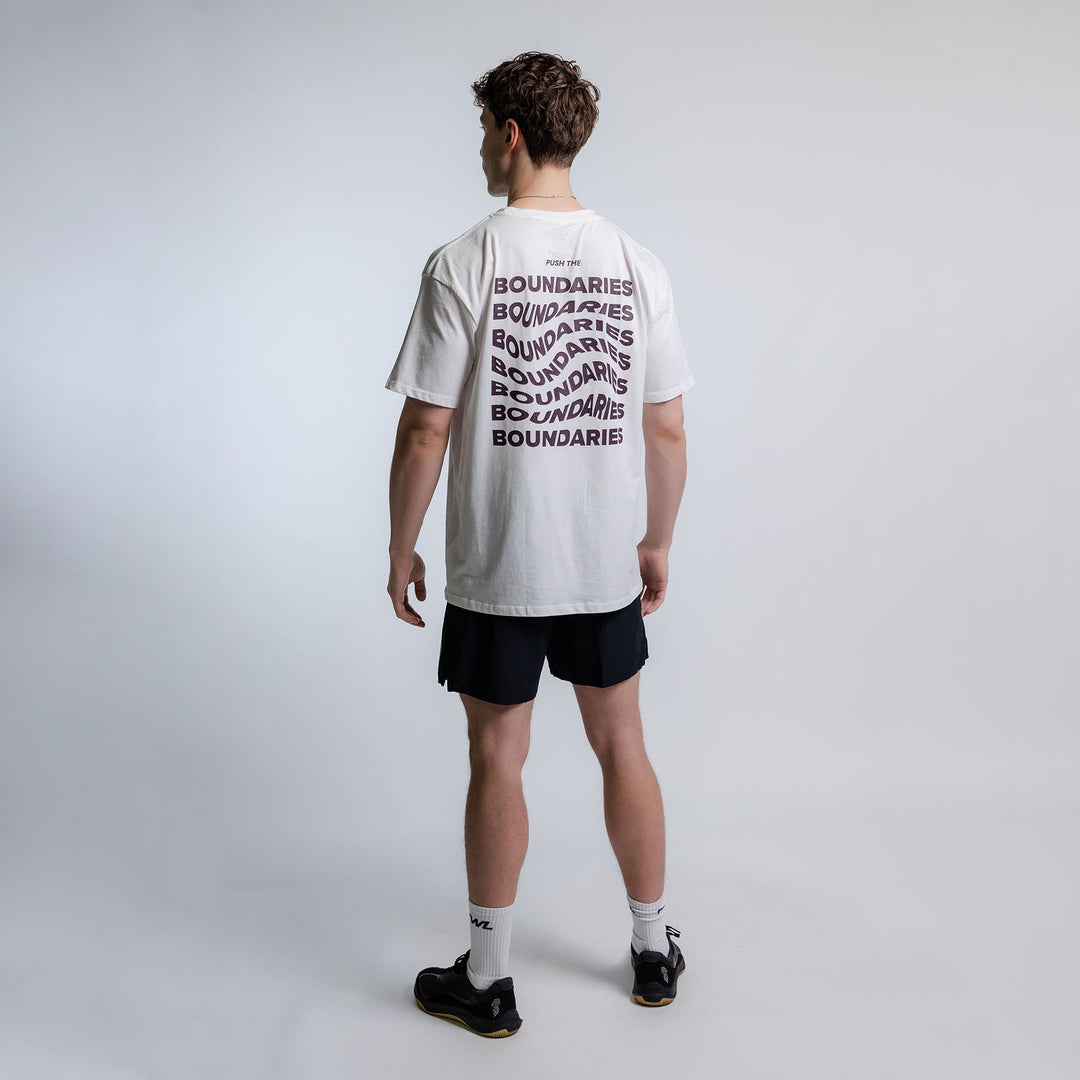 TWL - OVERSIZED T-SHIRT - PUSH THE BOUNDARIES - WHITE