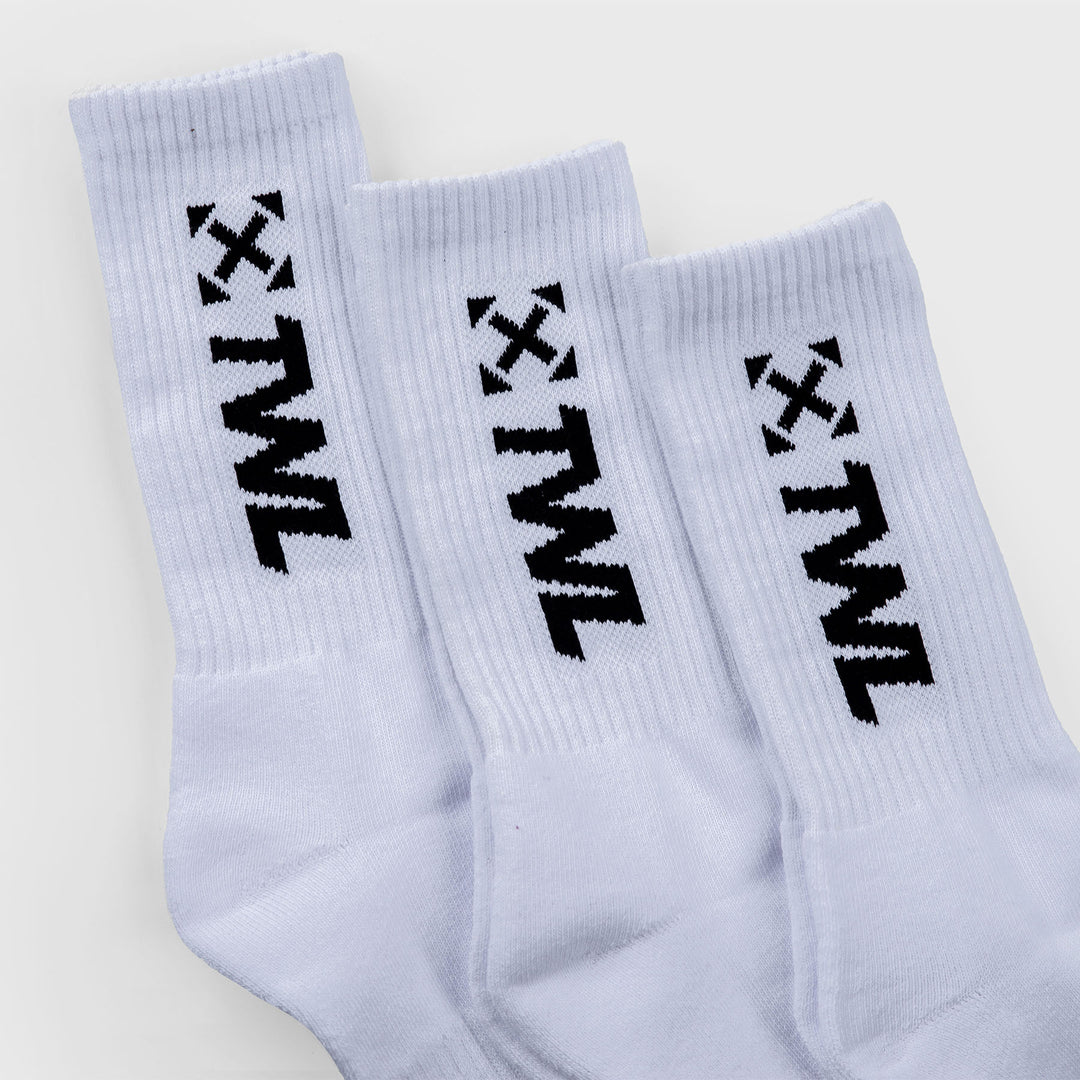 TWL - PACE SOCKS - 3-PACK/WHITE