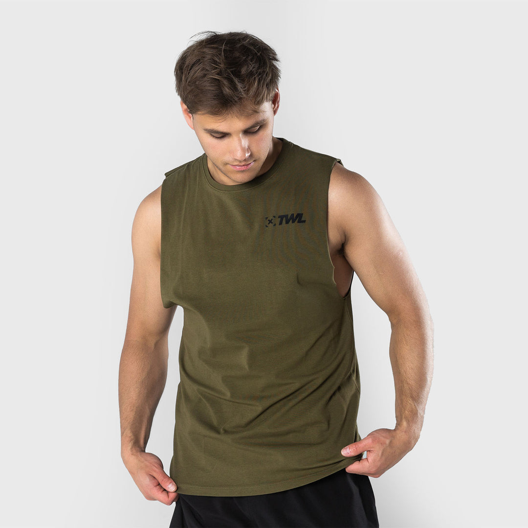 TWL - MEN'S EVERYDAY MUSCLE TANK SL - UNIFORM GREEN/BLACK