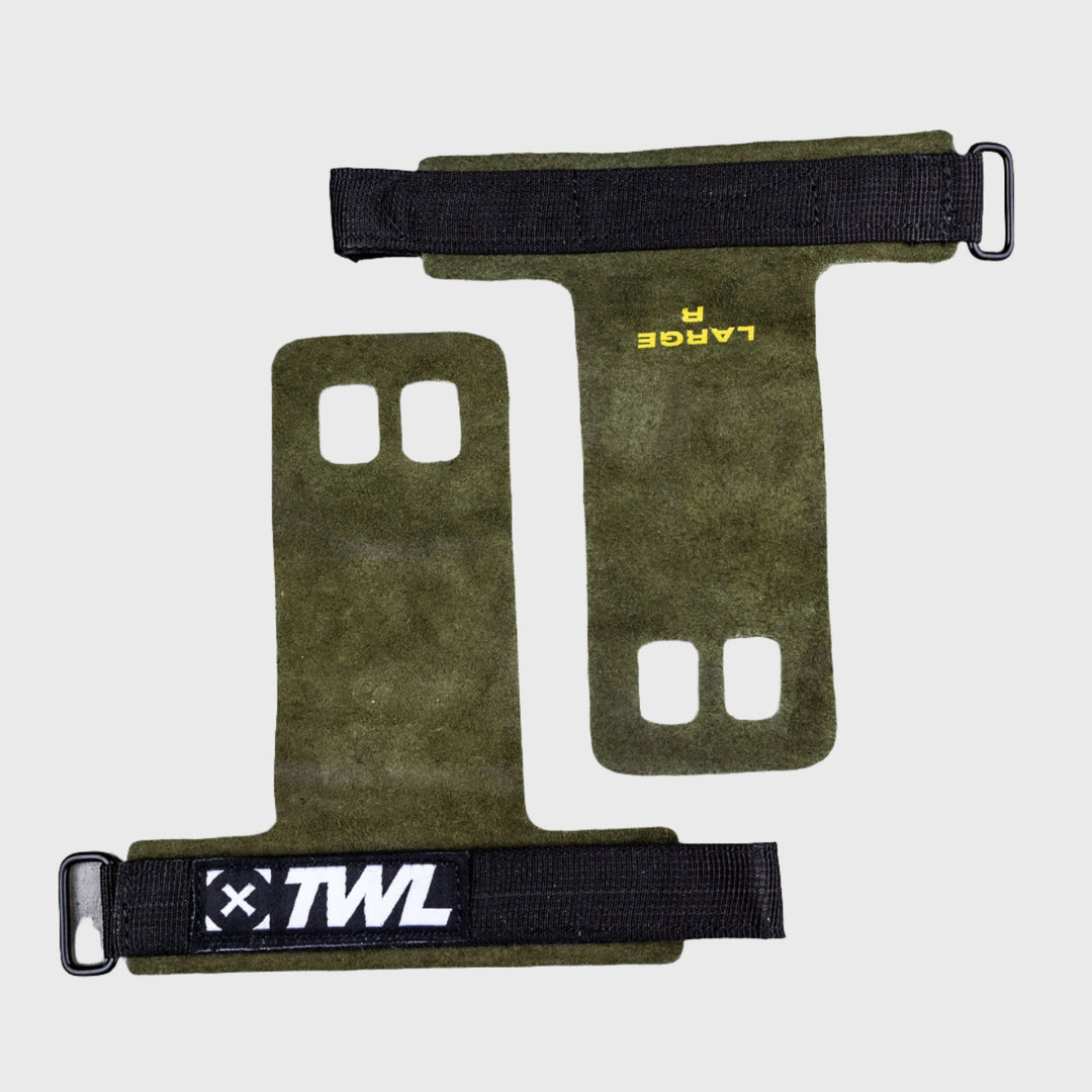 TWL - LEATHER GYMNASTIC GRIPS - DARK KHAKI