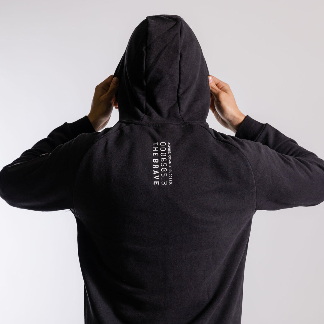 THE BRAVE - MENS SIGNATURE OVERHEAD HOODIE 2.0 - BLACK