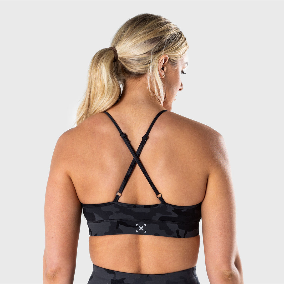 TWL - WOMEN'S FLEET BRA - BLACK CAMO