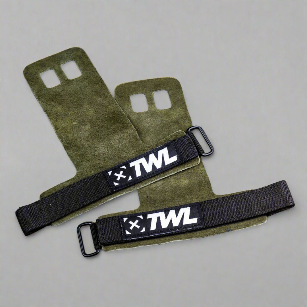 TWL - LEATHER GYMNASTIC GRIPS - DARK KHAKI