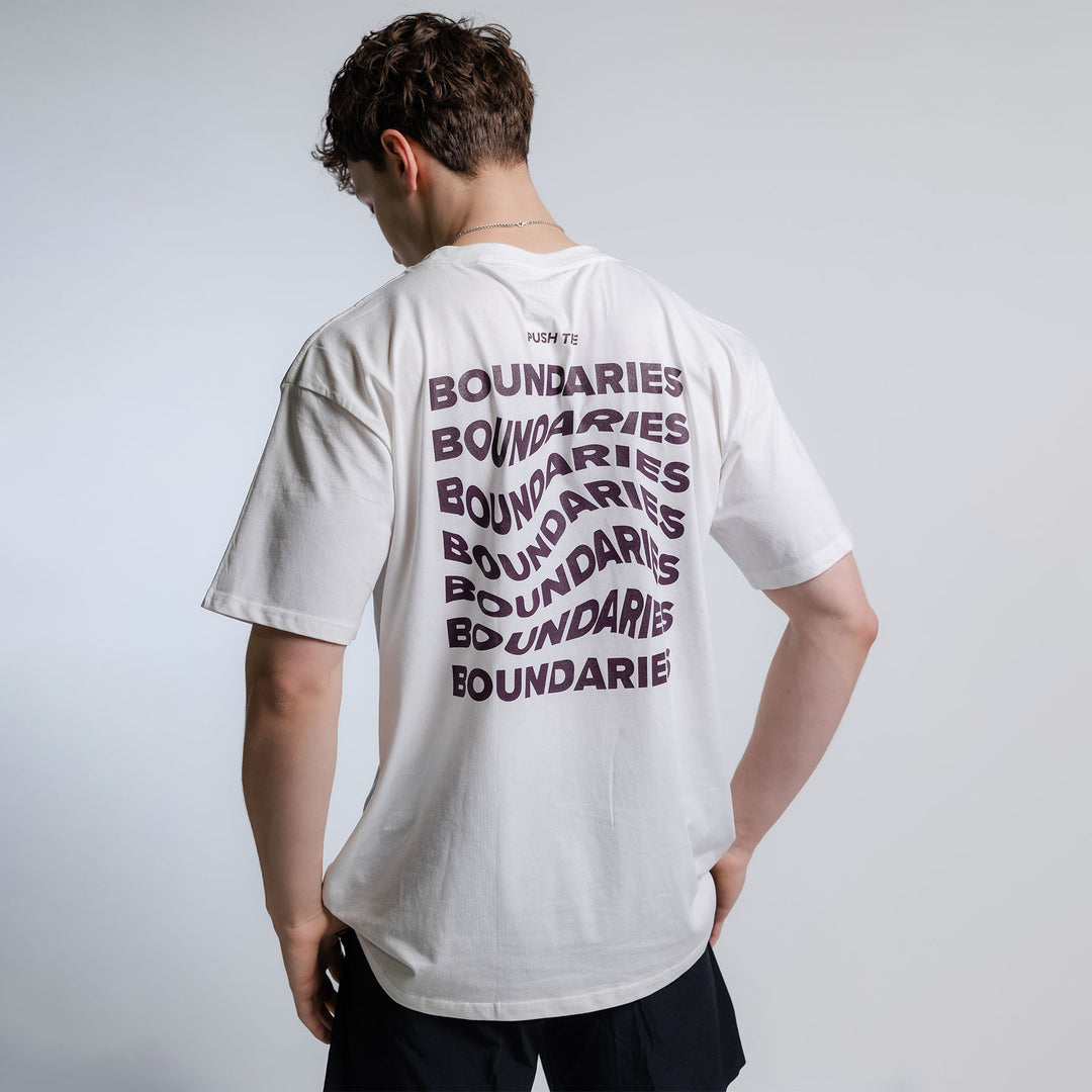 TWL - OVERSIZED T-SHIRT - PUSH THE BOUNDARIES - WHITE