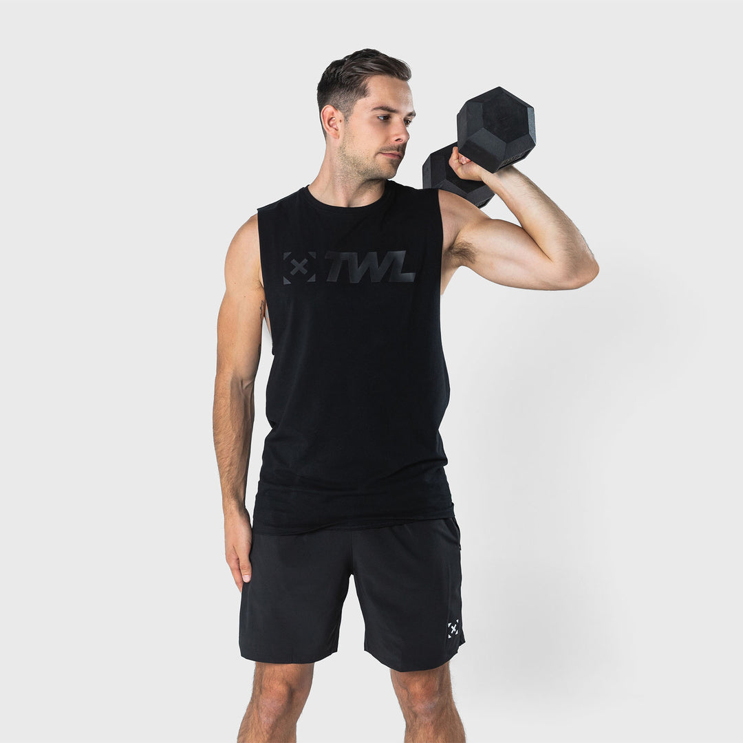 TWL - MEN'S EVERYDAY MUSCLE TANK - TRIPLE BLACK