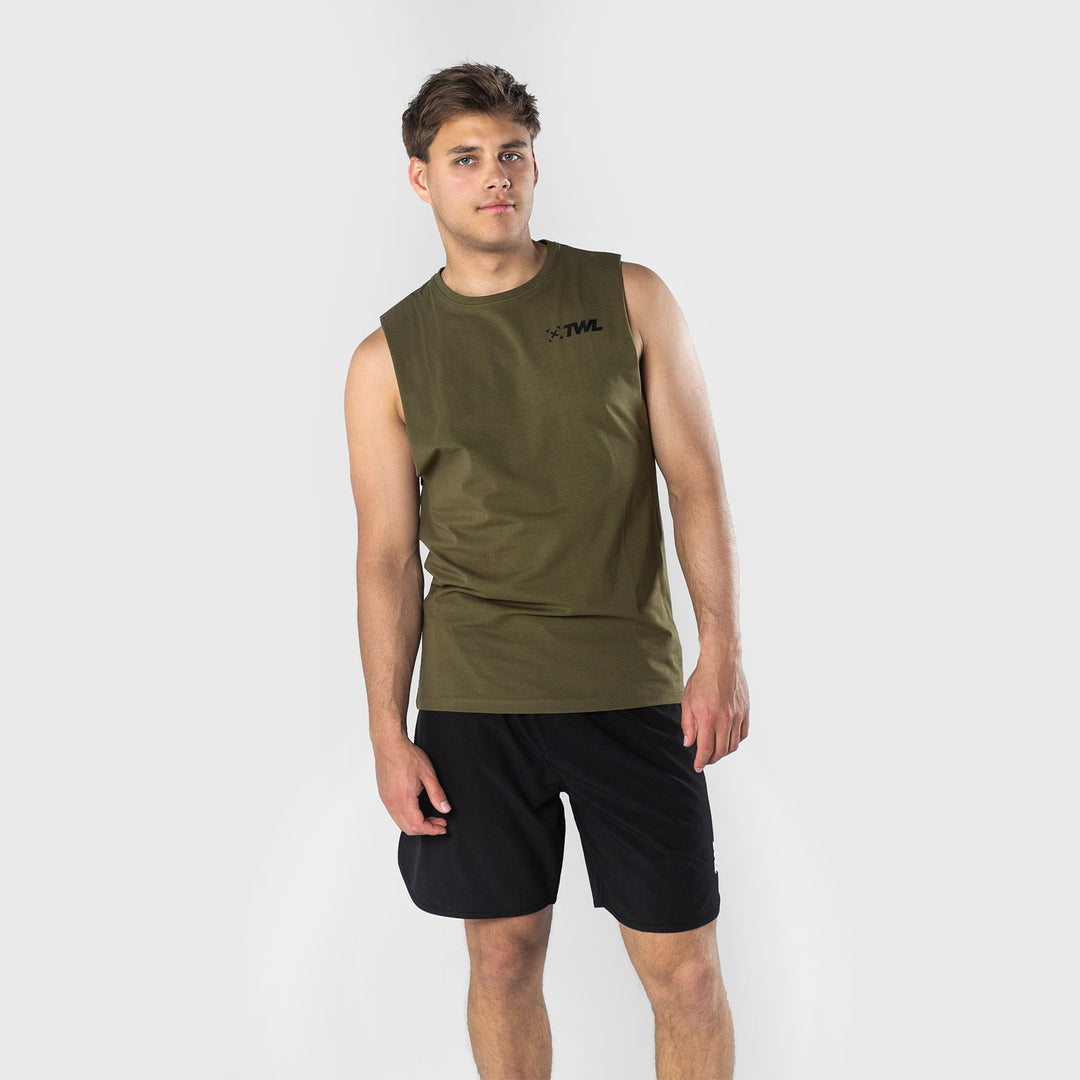 TWL - MEN'S EVERYDAY MUSCLE TANK SL - UNIFORM GREEN/BLACK