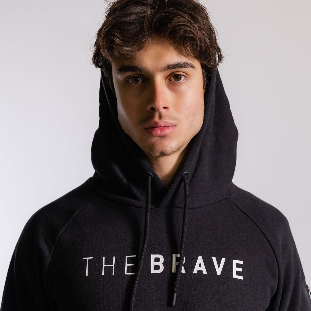 THE BRAVE - MENS SIGNATURE OVERHEAD HOODIE 2.0 - BLACK