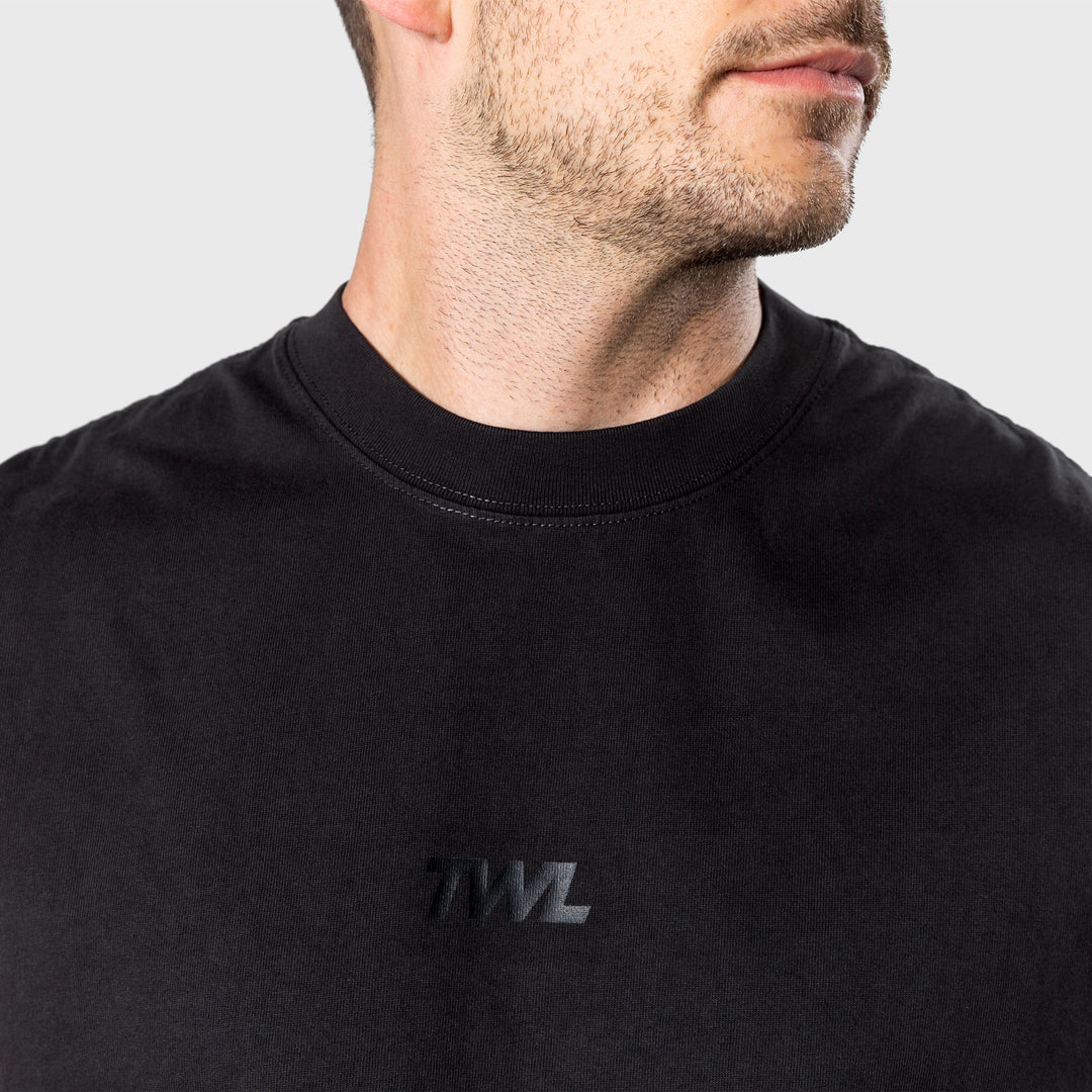 TWL - MEN'S LIFESTYLE OVERSIZED MUSCLE TANK - WASHED BLACK